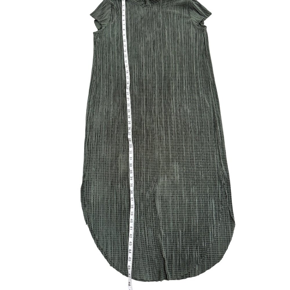 Sabina Musayev Anthropologie Womens XS Maxi Dress Moss Green Textured Crinkle - Picture 6 of 6